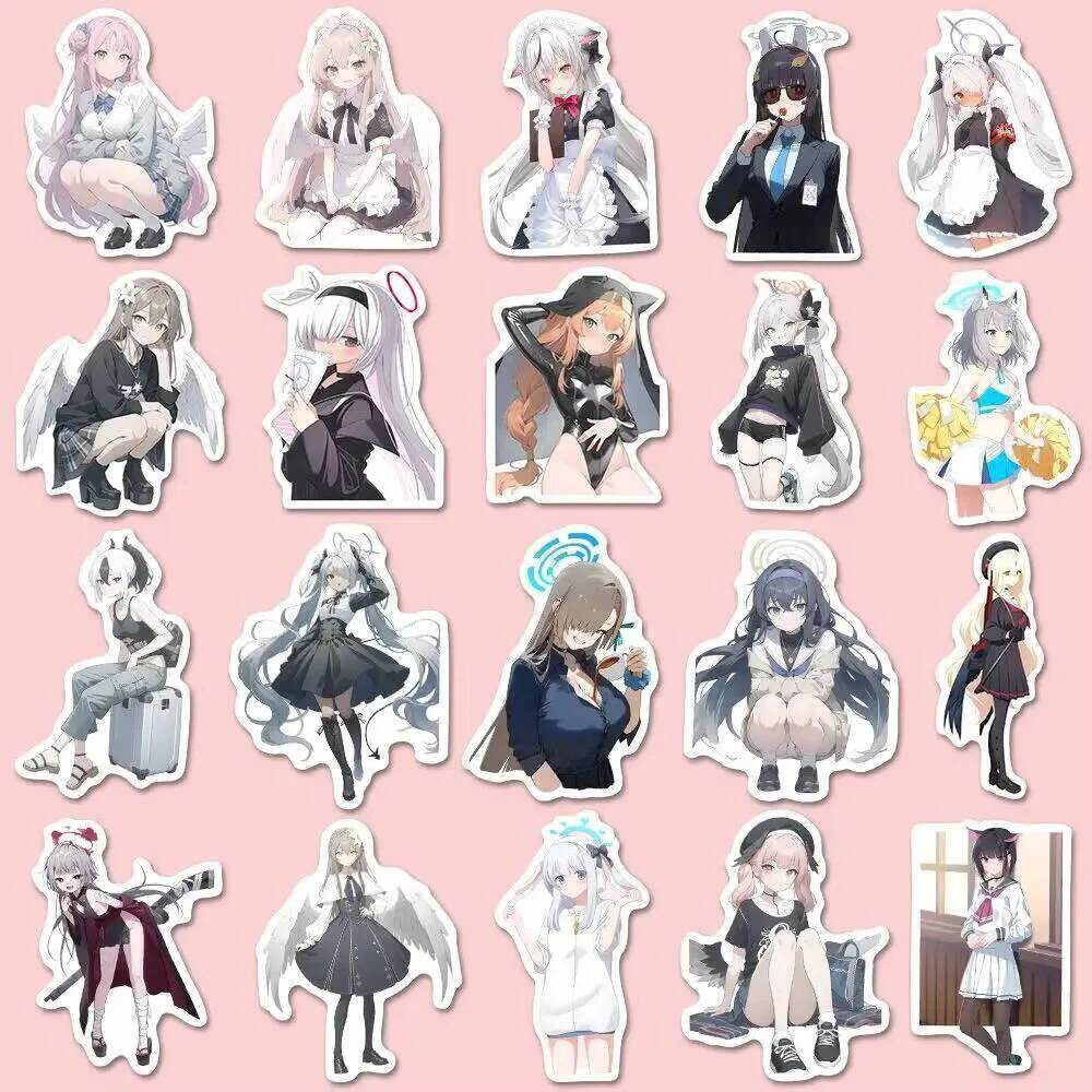 Laptop Accessories Kids - 100 STKS Blauwe archiefstickers Anime Cartoon