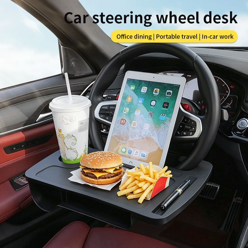 Accessories Laptop - 2-IN-1 autostuurwieltafelblad, laptopwerktafel voor twee doeleinden,