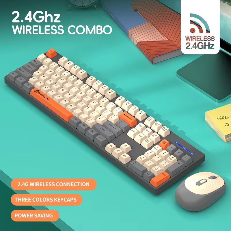 Laptop Accessories Combo Set - Shipadoo 2.4G Draadloos/Bekabeld Gaming Toetsenbord en