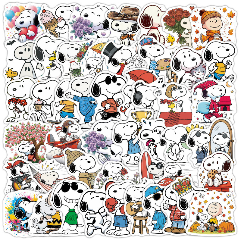 Laptop Accessories Kids - 50 stuks Kawaii Cartoon Snoopy Stickers