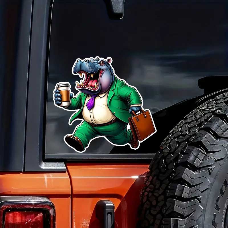 Grappig pak Hippo autosticker  - Accessories Laptop recensie en prijs