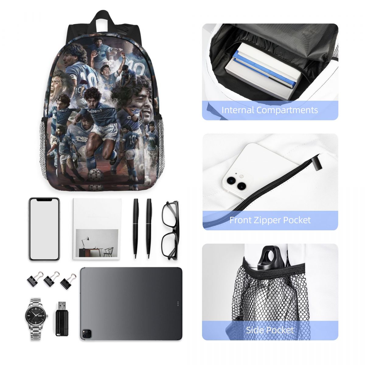 Diego Maradona D10 Rugzak Stud - Laptop Accessories Women recensie en prijs