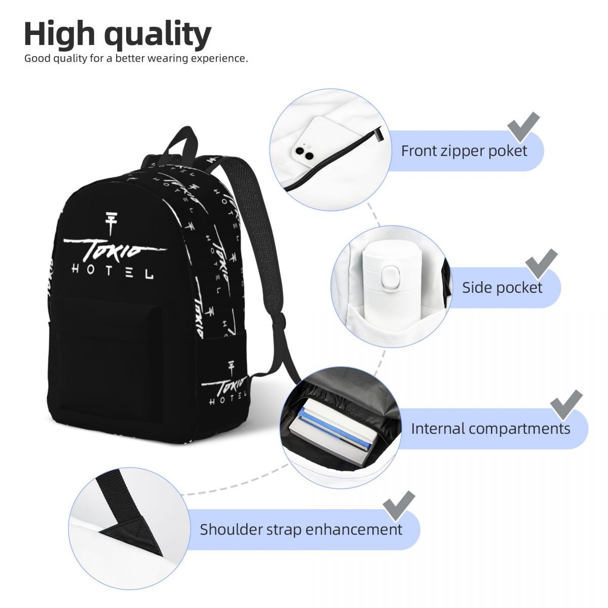 Tokio Hotel BillKaulitz Rugzak - Laptop Accessories Women recensie en prijs